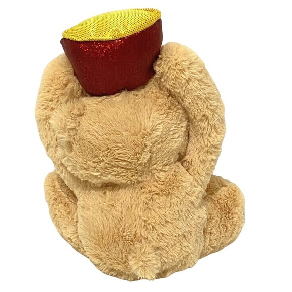 Plush Valentine Bear with Honey Pot 12" Whimsy Love Friendship Stuffed Animal - Picture 2 of 3